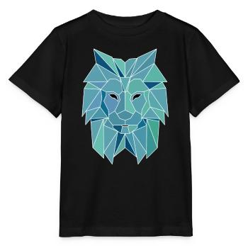 Polygone Lion - T-shirt bio MINI CREATOR Stanley/Stella Enfant - noir - Devant - Mikhail (115cm)