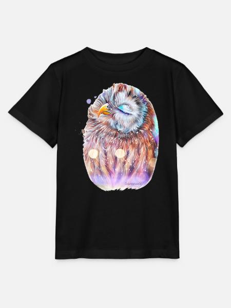 Eule - Stanley/Stella Kinder T-Shirt MINI CREATOR - Schwarz