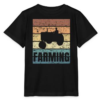 Agriculteur passionné Agriculture Crunge - T-shirt bio MINI CREATOR Stanley/Stella Enfant - noir - Devant - Mikhail (115cm)