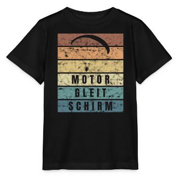 Parapente à moteur Parapente Pilote de vol - T-shirt bio MINI CREATOR Stanley/Stella Enfant - noir - Devant - Mikhail (115cm)