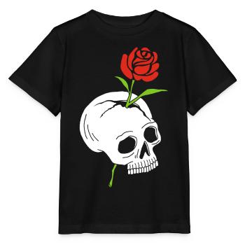 Der Totenkopf und die Rose - Stanley/Stella Kinder T-Shirt MINI CREATOR  - Schwarz - Vorne - Mikhail (115cm)