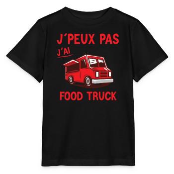 Food truck - Fast Food - Restauration - T-shirt bio MINI CREATOR Stanley/Stella Enfant - noir - Devant - Mikhail (115cm)