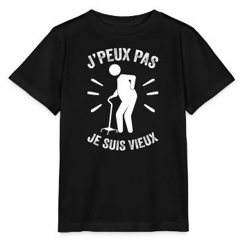 Je Peux Pas Je Suis Vieux - T-shirt bio MINI CREATOR Stanley/Stella Enfant - noir - Devant - Mikhail (115cm)