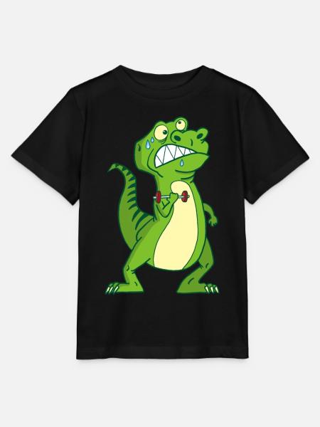 Kräftiger Dinosaurier - Stanley/Stella Kinder T-Shirt MINI CREATOR  - Schwarz