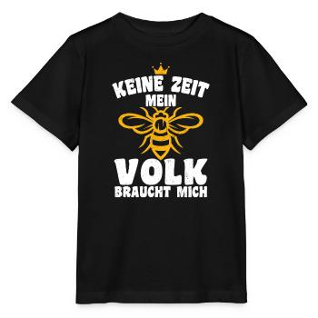 Keine Zeit Mein Volk Braucht Mich - Stanley/Stella Kinder T-Shirt MINI CREATOR  - Schwarz - Vorne - Mikhail (115cm)
