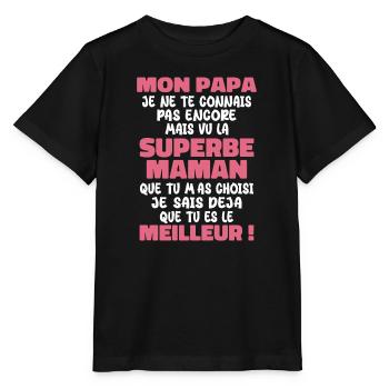 Pregnancy Announcement Gift Future Dad Future Mom - Stanley/Stella MINI CREATOR Kids’ T-Shirt - black - Front - Mikhail (115cm)