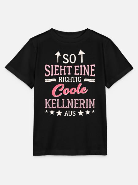 So sieht eine coole Kellnerin aus Bedienung - Stanley/Stella Kinder T-Shirt MINI CREATOR  - Schwarz