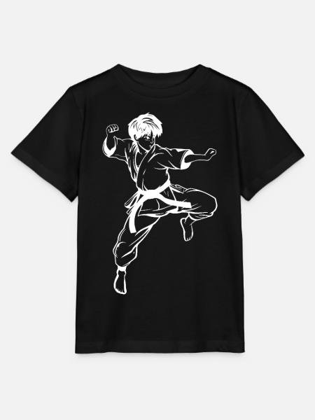 Karate Junge Skizze - Stanley/Stella Kinder T-Shirt MINI CREATOR  - Schwarz