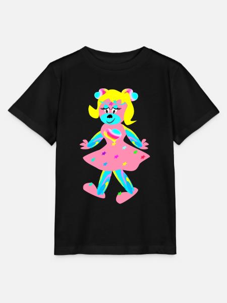 Regenbogentriene - Phantasie - Tierchen - Stanley/Stella Kinder T-Shirt MINI CREATOR - Schwarz