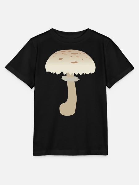 Minimalistische Sonnenschirm-Pilz-Illustration - Stanley/Stella Kinder T-Shirt MINI CREATOR - Schwarz