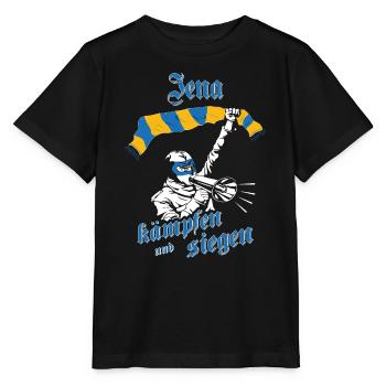 Jena_ _kaempfen_und_siegen_No - T-shirt bio MINI CREATOR Stanley/Stella Enfant - noir - Devant - Mikhail (115cm)