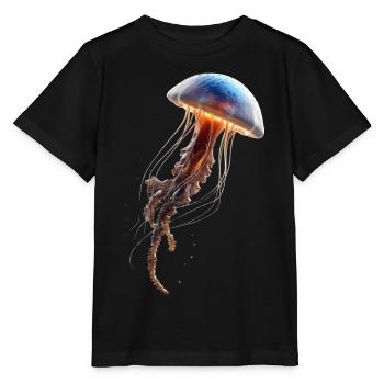 Méduse Méduse de feu Méduse Méduse mignonne - T-shirt bio MINI CREATOR Stanley/Stella Enfant - noir - Devant - Mikhail (115cm)