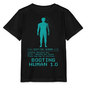 Erreur d’empathie de démarrage de Human 1.0 - T-shirt bio MINI CREATOR Stanley/Stella Enfant - noir - Devant - Mikhail (115cm)