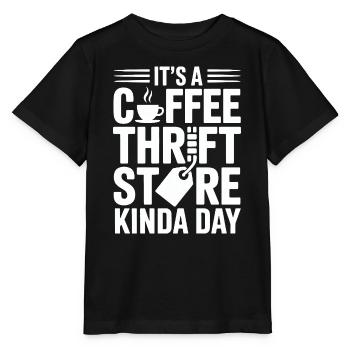 Coffee Thrift Store Kindaday Day - Stanley/Stella MINI CREATOR Kids’ T-Shirt - black - Front - Mikhail (115cm)