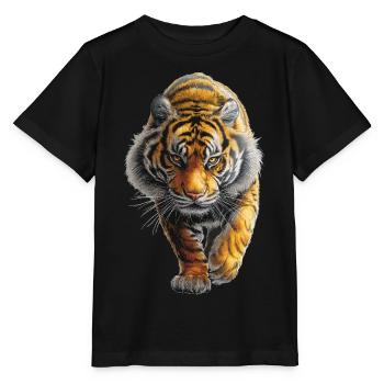 Tigre - T-shirt bio MINI CREATOR Stanley/Stella Enfant - noir - Devant - Mikhail (115cm)