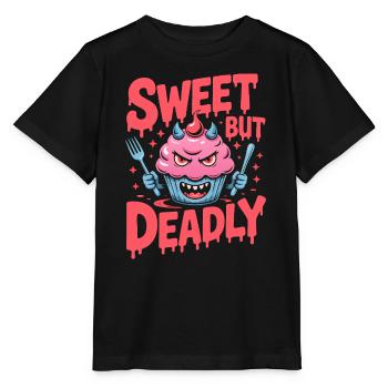Cupcake Diabolique: Douce Menace - T-shirt bio MINI CREATOR Stanley/Stella Enfant - noir - Devant - Mikhail (115cm)