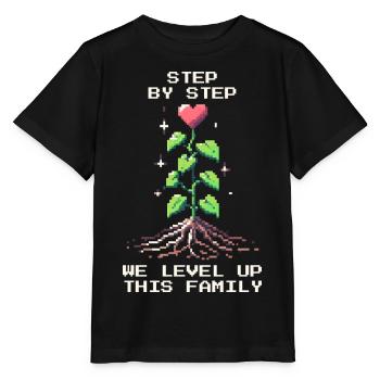 Étape par étape : Faire monter de niveau la famille | Patchwork - T-shirt bio MINI CREATOR Stanley/Stella Enfant - noir - Devant - Mikhail (115cm)