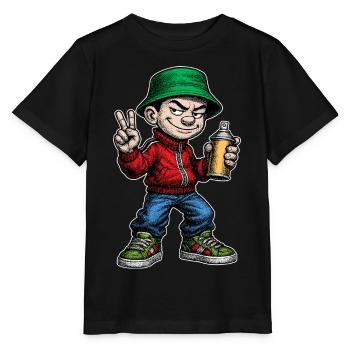 Graffiti-Künstler Jugend der 80er Jahre - Stanley/Stella Kinder T-Shirt MINI CREATOR  - Schwarz - Vorne - Mikhail (115cm)