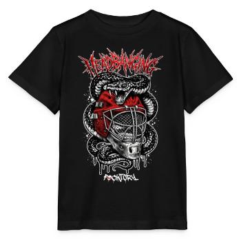 Serpent et Masque de Hockey - T-shirt bio MINI CREATOR Stanley/Stella Enfant - noir - Devant - Mikhail (115cm)
