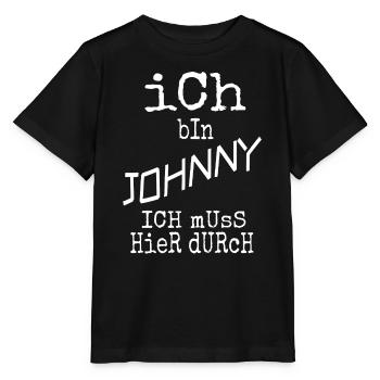 Geschenk für Johnny - Stanley/Stella Kinder T-Shirt MINI CREATOR  - Schwarz - Vorne - Mikhail (115cm)