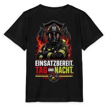 Feuerwehr - Stanley/Stella Kinder T-Shirt MINI CREATOR  - Schwarz - Vorne - Mikhail (115cm)