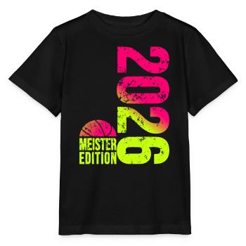 Basketball Master Edition 2026 en rose citron - T-shirt bio MINI CREATOR Stanley/Stella Enfant - noir - Devant - Mikhail (115cm)