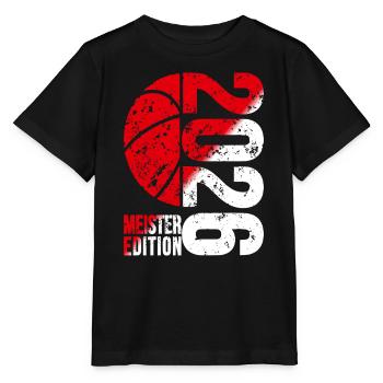 Basketball Meister Edition 2026 in rot und weiß - Stanley/Stella Kinder T-Shirt MINI CREATOR  - Schwarz - Vorne - Mikhail (115cm)