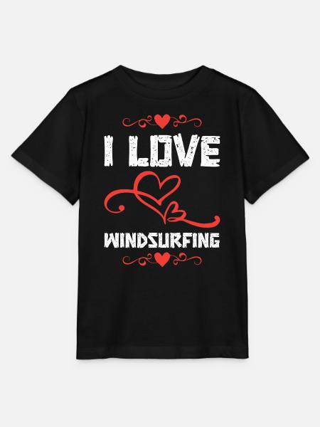 Love Windsurfing Hearts - Stanley/Stella Kinder T-Shirt MINI CREATOR - Schwarz