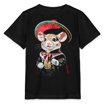 Mariachi-Maus - Stanley/Stella Kinder T-Shirt MINI CREATOR  - Schwarz - Vorne - Mikhail (115cm)