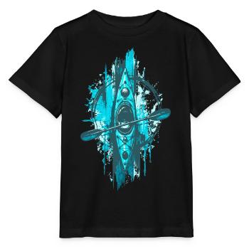 Kajak Paddeln – Kajakfahren Wassersport - Stanley/Stella Kinder T-Shirt MINI CREATOR  - Schwarz - Vorne - Mikhail (115cm)