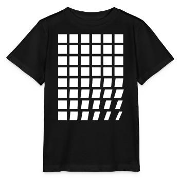 Diagonalgitter-Mosaik - Stanley/Stella Kinder T-Shirt MINI CREATOR  - Schwarz - Vorne - Mikhail (115cm)