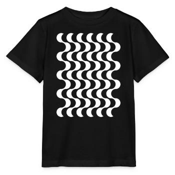 Optische Wellen - Stanley/Stella Kinder T-Shirt MINI CREATOR  - Schwarz - Vorne - Mikhail (115cm)