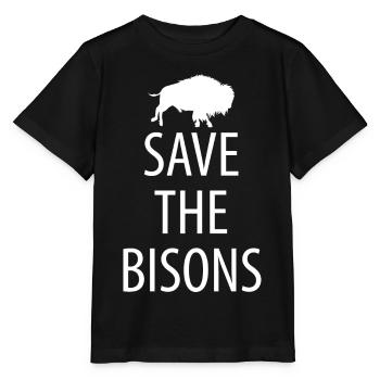 Bison Wisent - Stanley/Stella MINI CREATOR Kids’ T-Shirt - black - Front - Mikhail (115cm)
