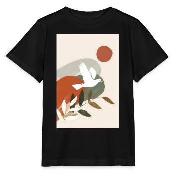 Boho Dove Wandkunst, Digitaler Download, Moderner - Stanley/Stella Kinder T-Shirt MINI CREATOR  - Schwarz - Vorne - Mikhail (115cm)