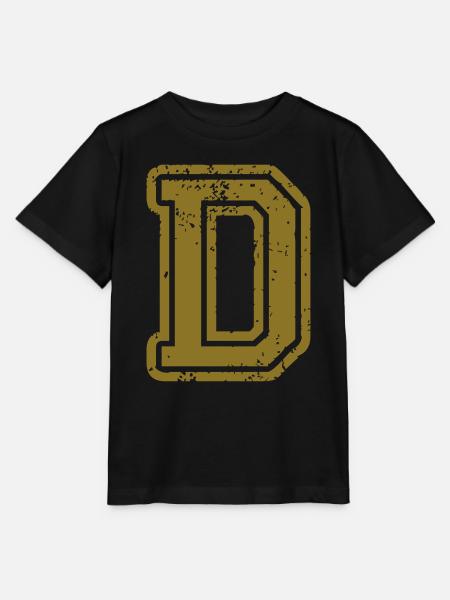 D - Buchstabe - Stanley/Stella Kinder T-Shirt MINI CREATOR  - Schwarz