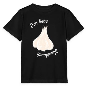 Ich liebe Knoblauch - Stanley/Stella Kinder T-Shirt MINI CREATOR  - Schwarz - Vorne - Mikhail (115cm)