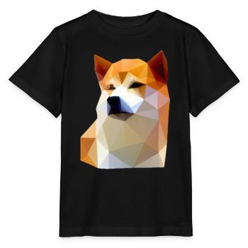 Low Poly Shiba Inu Dog - Stanley/Stella MINI CREATOR Kids’ T-Shirt - black - Front - Mikhail (115cm)