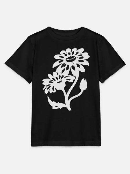 Einfache Gänseblümchen - Stanley/Stella Kinder T-Shirt MINI CREATOR  - Schwarz