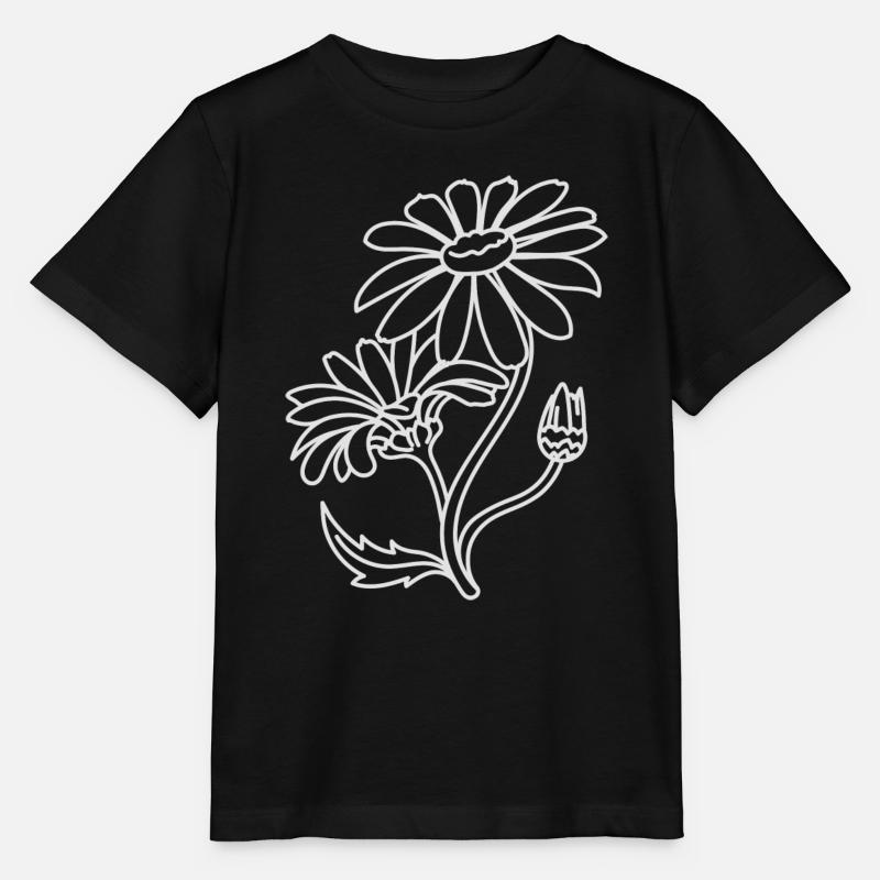 Einfache Gänseblümchen - Stanley/Stella Kinder T-Shirt MINI CREATOR  - Schwarz
