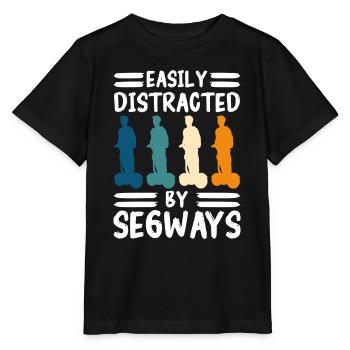 Segway Electric Scooter Balance Floating Board - Stanley/Stella MINI CREATOR Kids’ T-Shirt - black - Front - Mikhail (115cm)