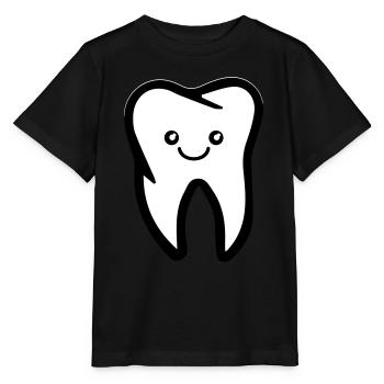 tooth smile - Stanley/Stella MINI CREATOR Kids’ T-Shirt - black - Front - Mikhail (115cm)