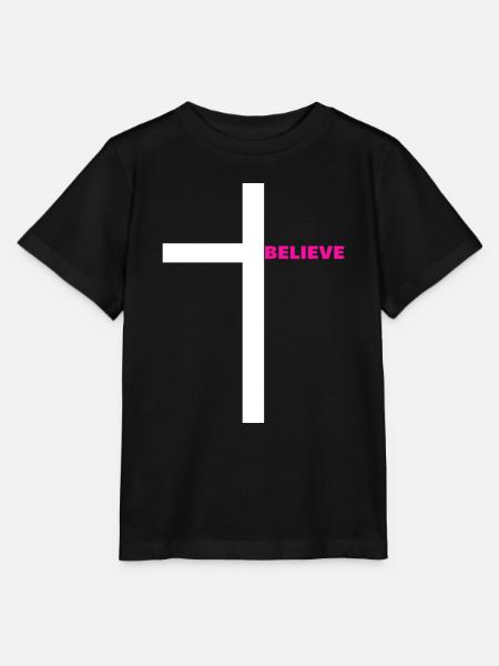 Believe - Stanley/Stella Kinder T-Shirt MINI CREATOR - Schwarz