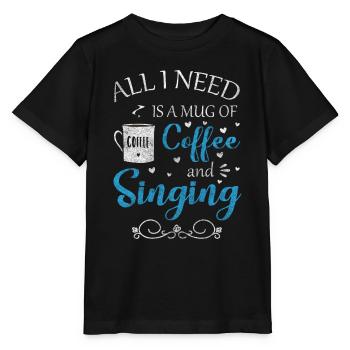 Musik Melodie Stimme Mikrofon - Stanley/Stella Kinder T-Shirt MINI CREATOR  - Schwarz - Vorne - Mikhail (115cm)