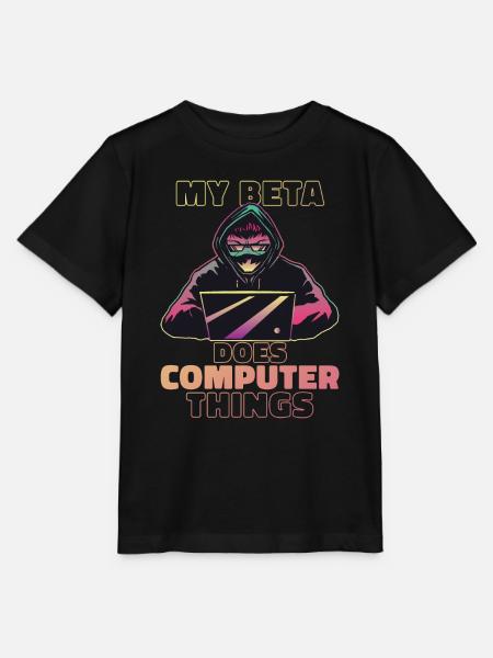 Mein Beta macht Computerdinge Programmierer - Stanley/Stella Kinder T-Shirt MINI CREATOR - Schwarz