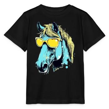 Toto, das bebrillte Pferd - Stanley/Stella Kinder T-Shirt MINI CREATOR  - Schwarz - Vorne - Mikhail (115cm)