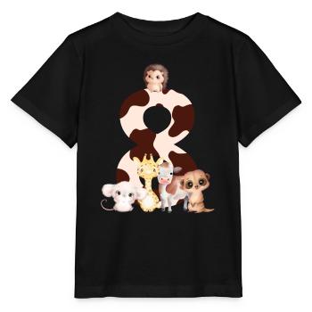 8-jähriges Jubiläum - achtes Jubiläum Tiere - Stanley/Stella Kinder T-Shirt MINI CREATOR  - Schwarz - Vorne - Mikhail (115cm)