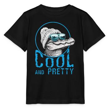 Alligator Cool And Pretty - Stanley/Stella MINI CREATOR Kids’ T-Shirt - black - Front - Mikhail (115cm)