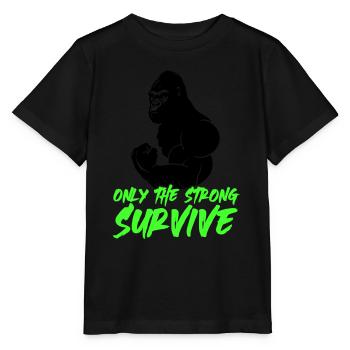 gorilla strong - Stanley/Stella Kinder T-Shirt MINI CREATOR  - Schwarz - Vorne - Mikhail (115cm)