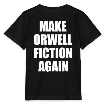 make orwell fiction again - Stanley/Stella Kinder T-Shirt MINI CREATOR  - Schwarz - Vorne - Mikhail (115cm)