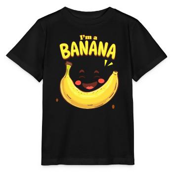 I'm a Banana Sticker Carnival Costume - Stanley/Stella MINI CREATOR Kids’ T-Shirt - black - Front - Mikhail (115cm)